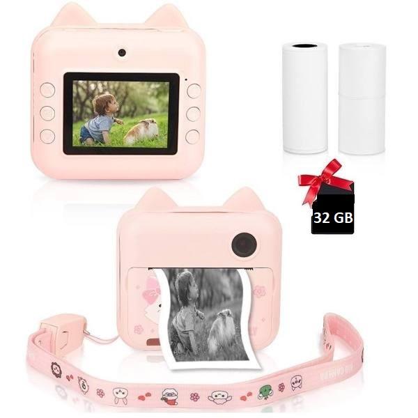 Children's Camera Kids With Printing Toys + 32GB Memory Card